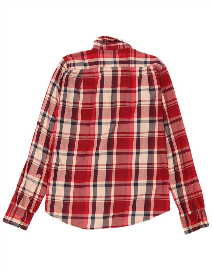 Camicia da uomo Superdry in cotone a quadri rossi grandi