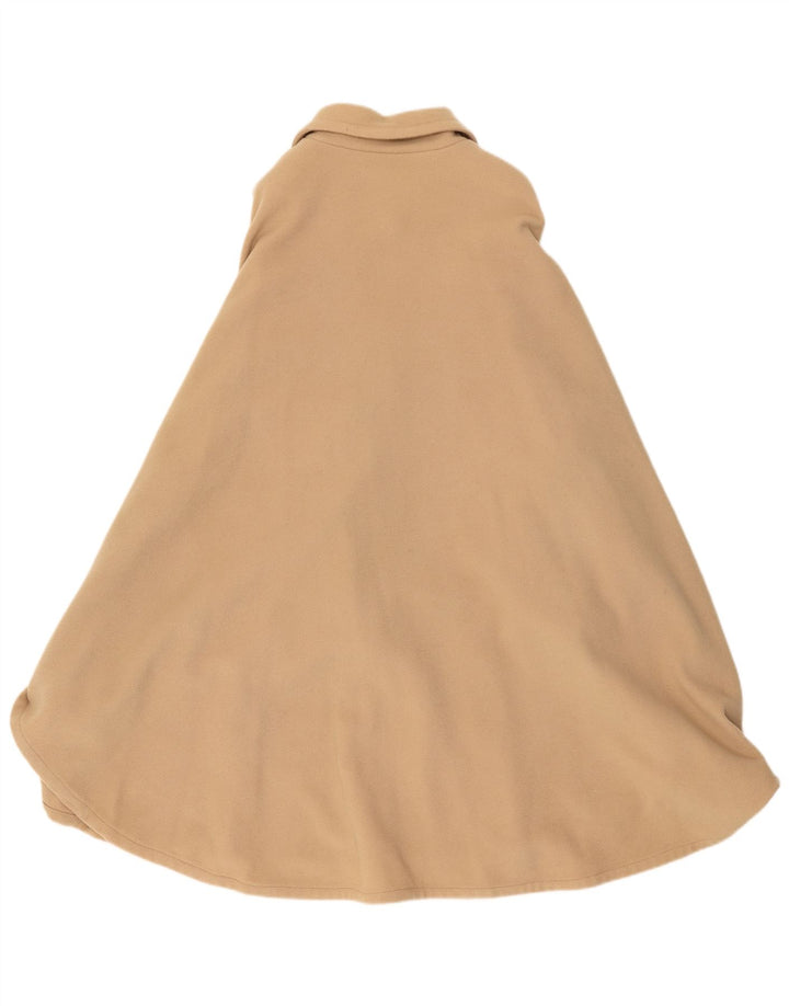 Cappotto poncho vintage da donna, taglia unica, in lana cachemire beige