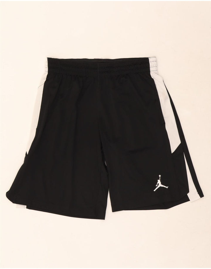Pantaloncini sportivi Jordan Dri Fit da uomo, colore nero medio, in poliestere a blocchi di colore