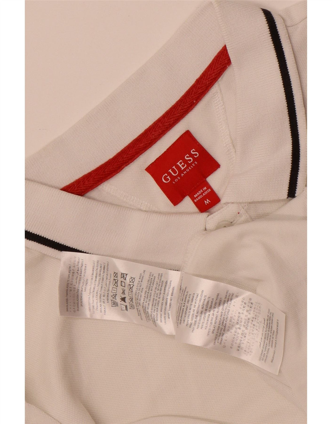 Polo da uomo Guess in cotone bianco medio
