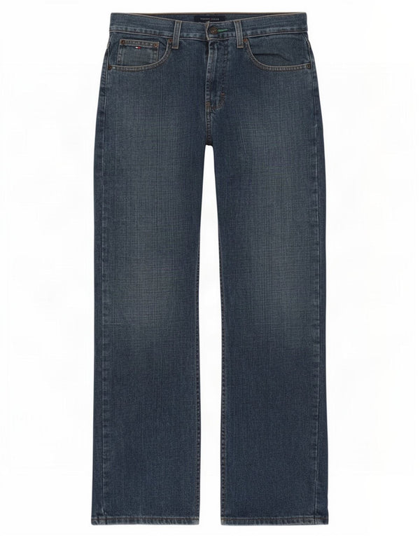Jeans dritti Easy Fit da uomo Tommy Hilfiger W30 L32 cotone blu