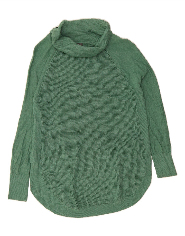 EDDIE BAUER Womens Longline Roll Neck Jumper Sweater UK 14 Medium Green Vintage Eddie Bauer and Second-Hand Eddie Bauer from Messina Hembry 