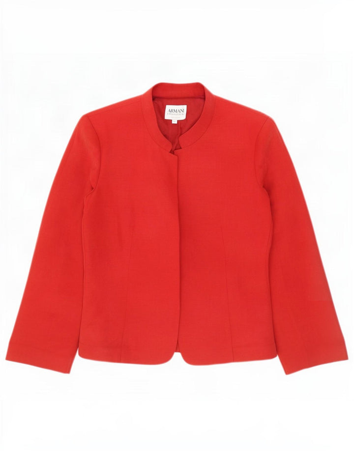 Giacca Blazer Donna Armani Collezioni IT 42 Lino Rosso Medio