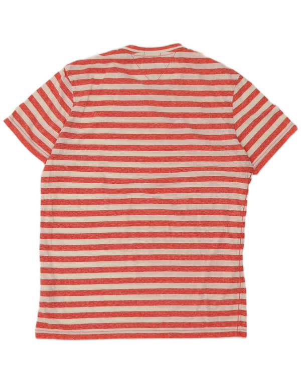 T-shirt da uomo slim fit Tommy Jeans, top in poliestere a righe rosse grandi