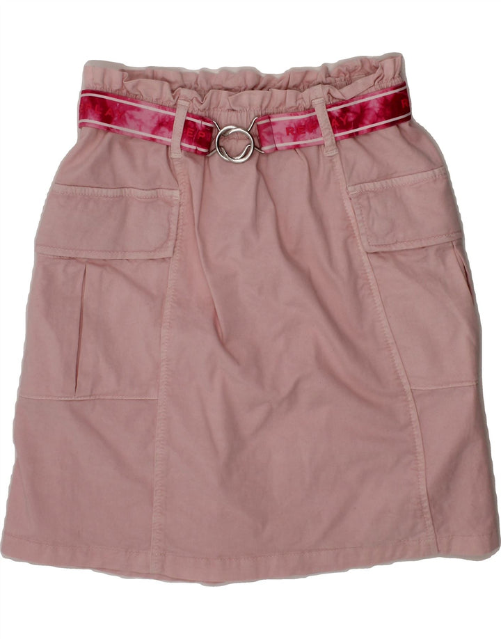 REPLAY Girls Cargo Skirt 11-12 Years W24  Pink Cotton Vintage Replay and Second-Hand Replay from Messina Hembry 