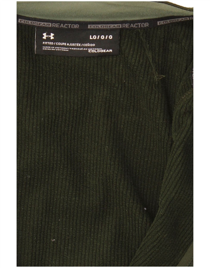 Giacca da ginnastica da uomo UNDER ARMOUR Cold Gear grande verde