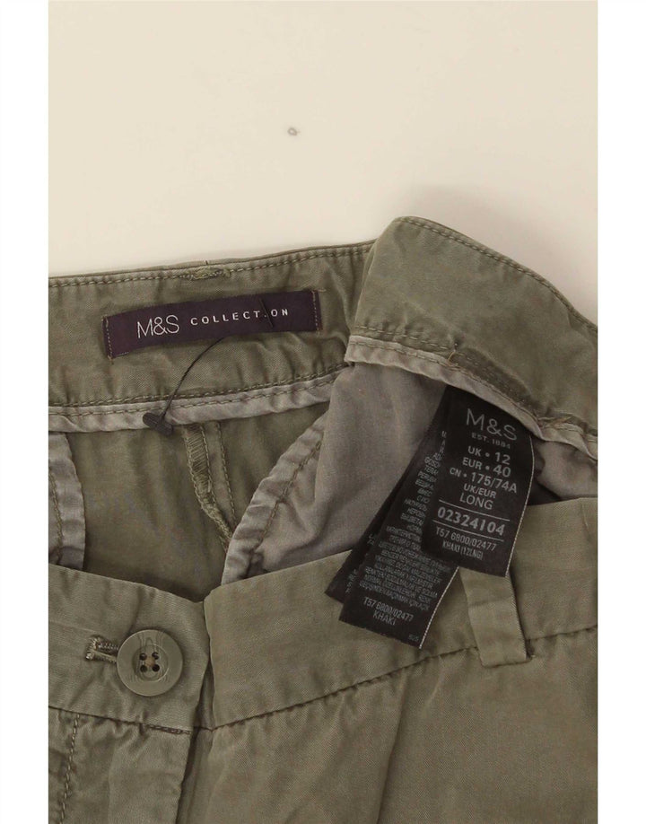 Pantaloni chino slim da donna Marks & Spencer UK 12 Medium W30 L30 Cachi