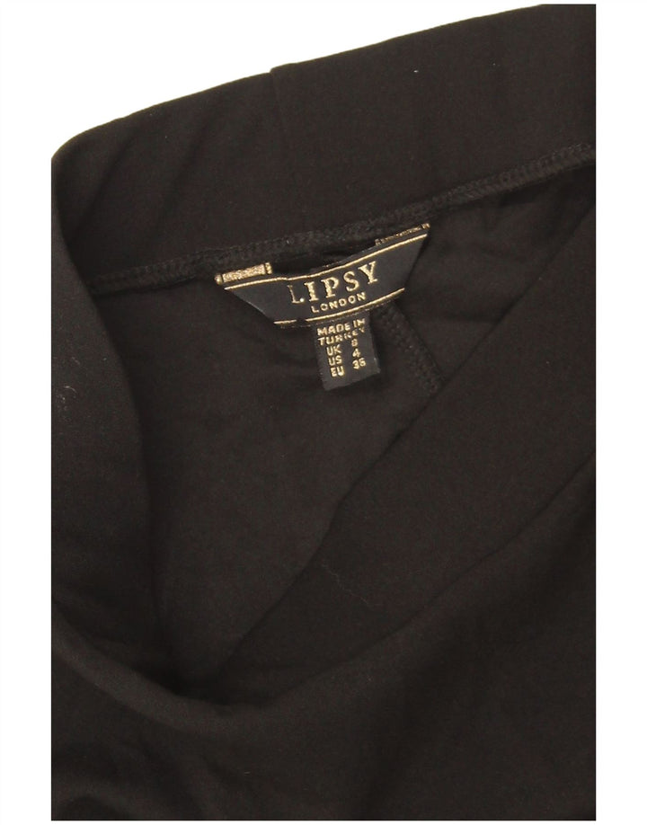 Gonna a trapezio da donna Lipsy UK 8 piccola W26 poliestere nero