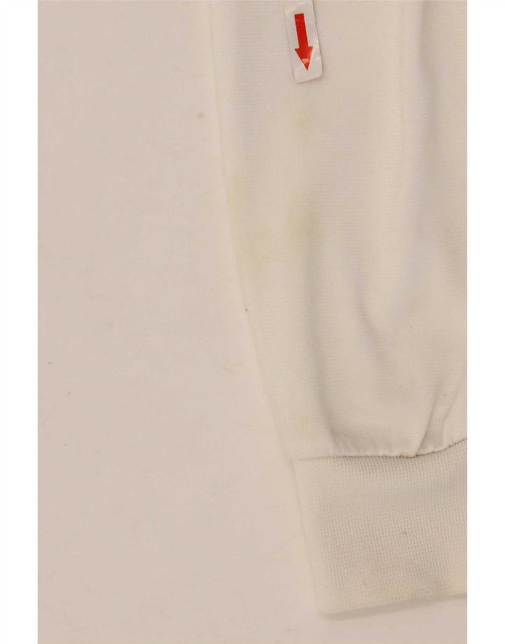 Giacca da ginnastica da uomo Adidas Large bianca in poliestere