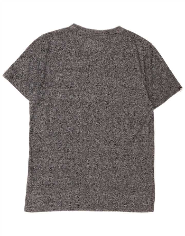 T-shirt grafica da uomo SUPERDRY Top in cotone screziato grigio medio