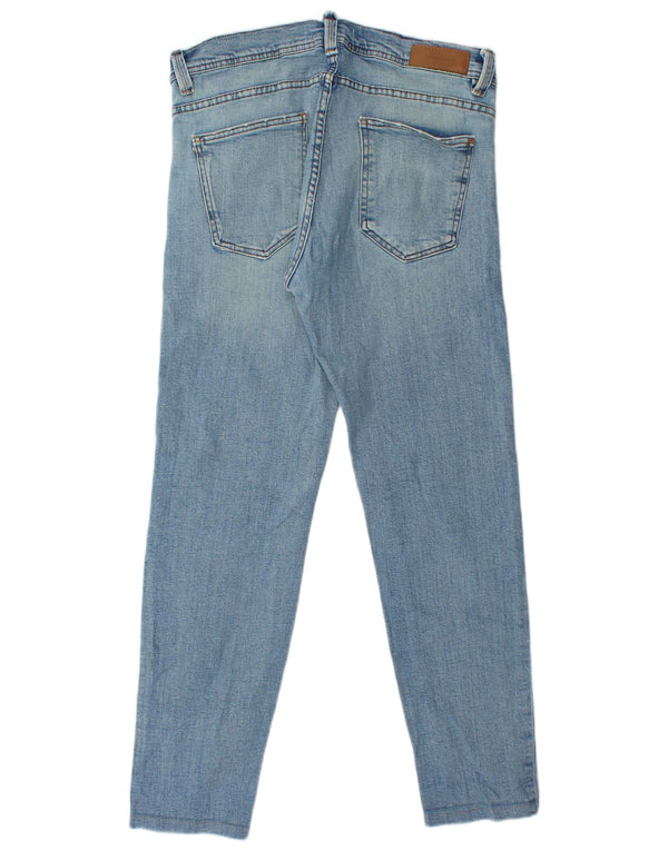 Jeans slim da uomo Zara EU 42 Large W32 L30 cotone blu