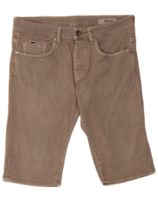 Pantaloncini di jeans da donna Gas W32 grandi cotone grigio