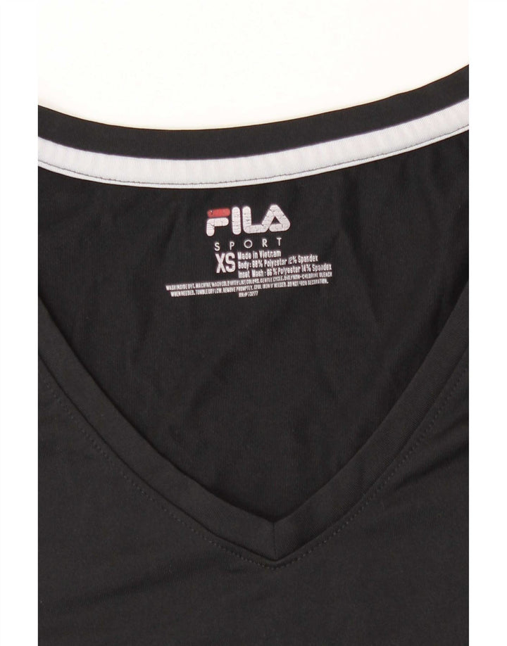T-shirt Fila da donna Top UK 6 XS poliestere nero