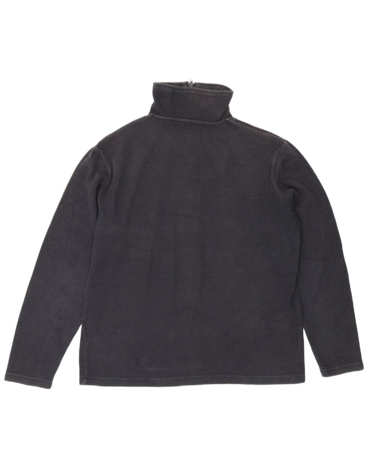 Maglione Zara da uomo con zip e collo XL in cotone blu navy