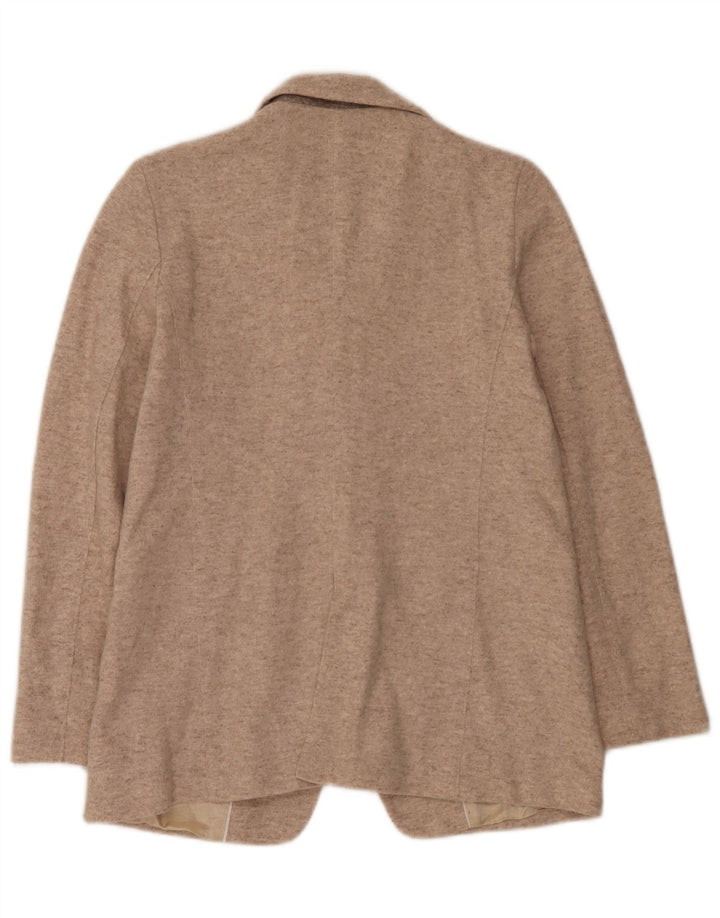Giacca blazer da donna a 1 bottone lavorata a maglia di Massimo Dutti EU 38 piccola beige screziata