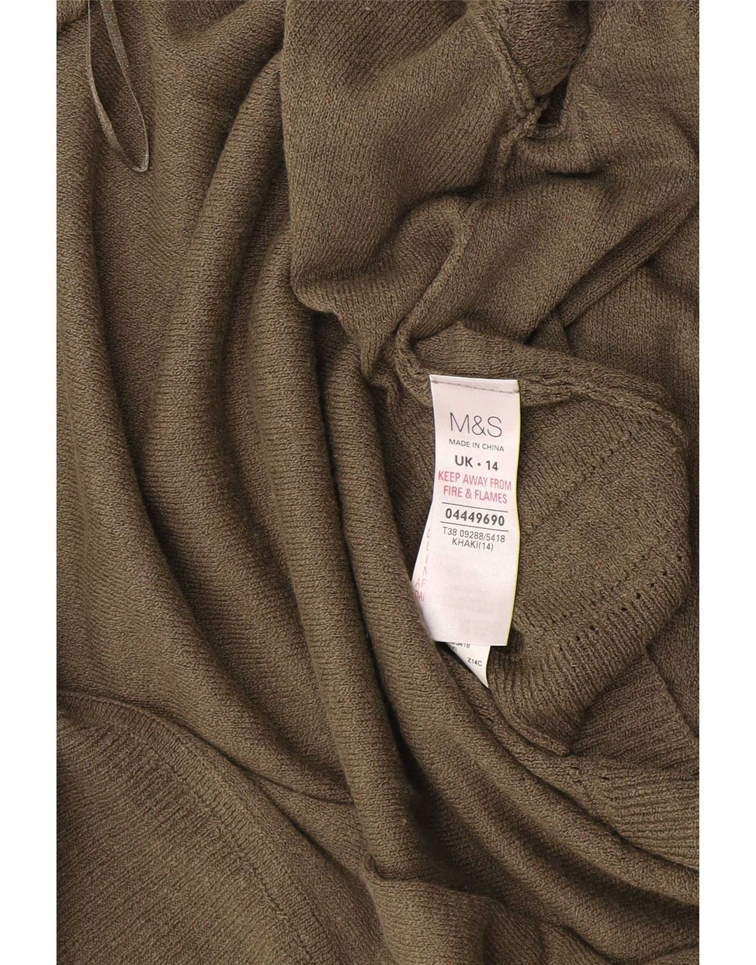 Maglione cardigan a maniche corte da donna Marks & Spencer UK 14 Medio Cachi