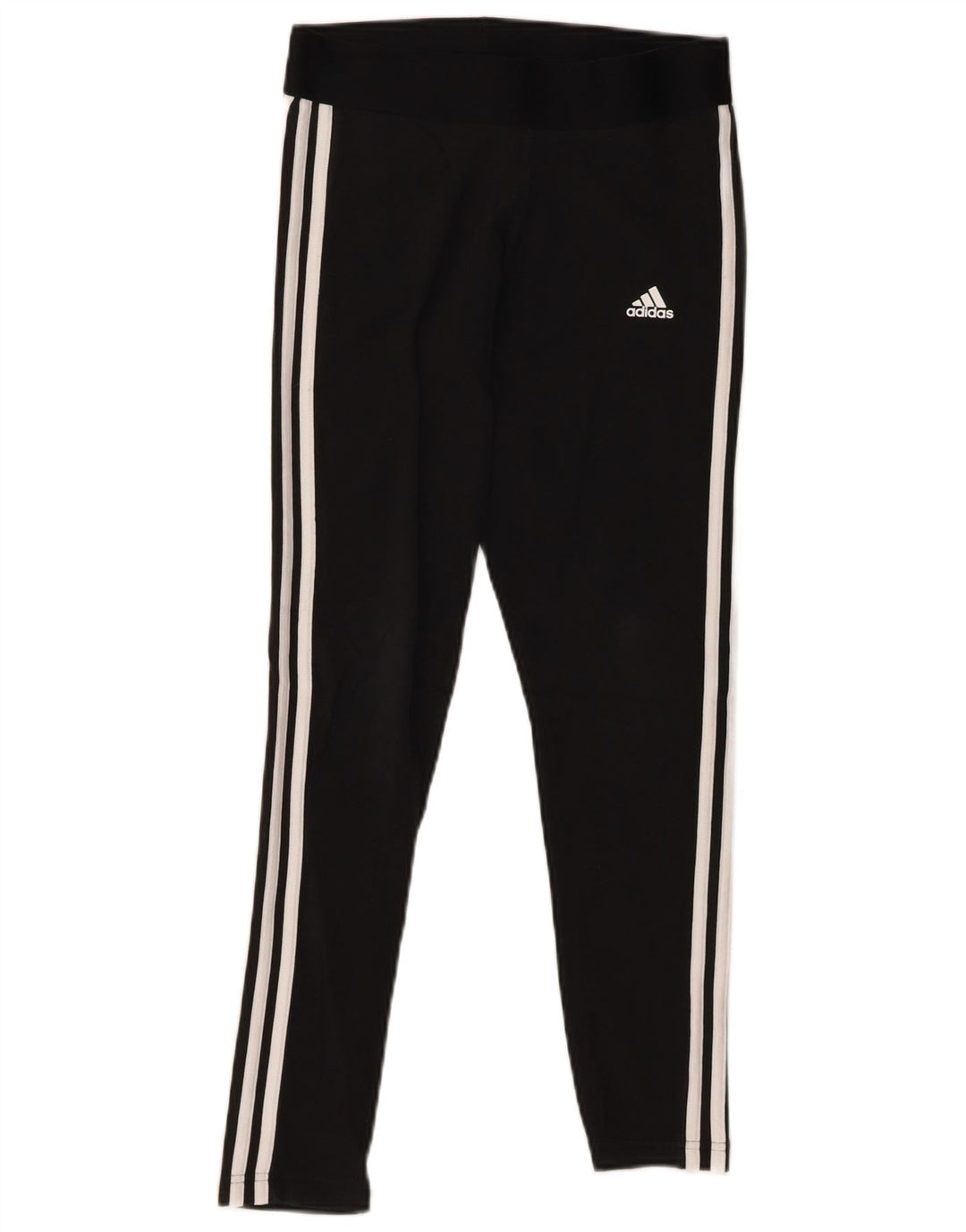 ADIDAS Womens Leggings UK 12/14 Medium  Black Cotton