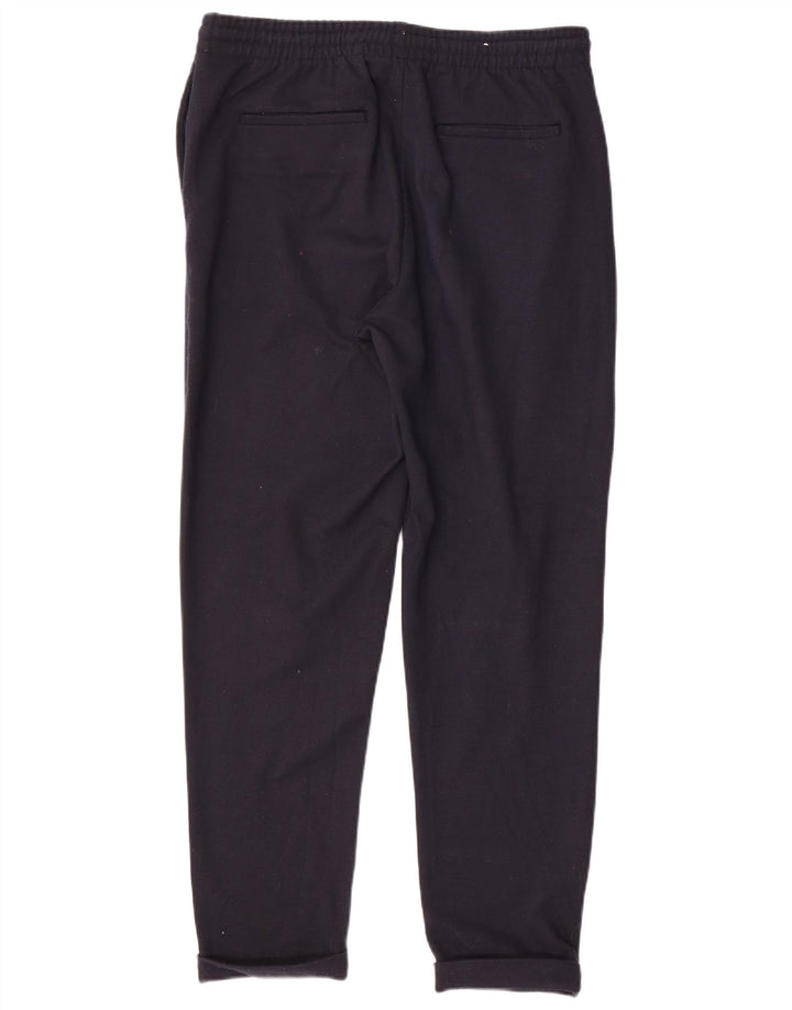 Pantaloni chino slim da uomo Zara grandi W32 L31 poliestere blu navy