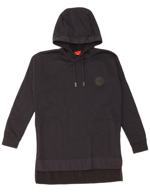 Felpa con cappuccio lunga oversize da donna Nike UK 10 Small Poliestere nero