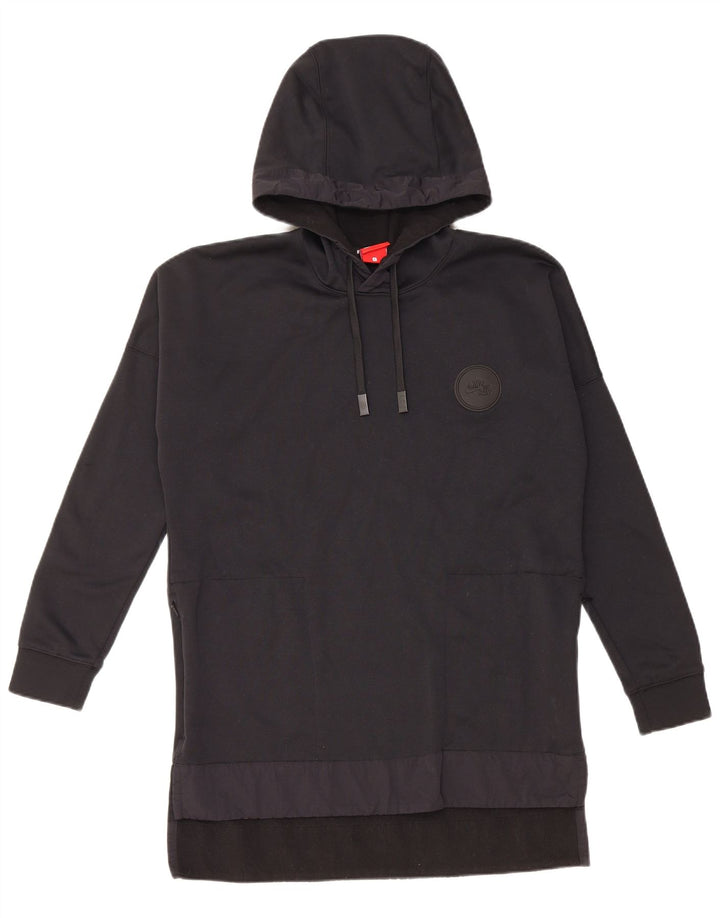 Felpa con cappuccio lunga oversize da donna Nike UK 10 Small Poliestere nero