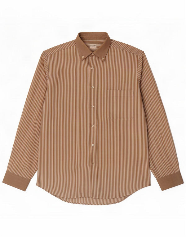 Cassera Camicia da uomo taglia 39 Gessato marrone medio