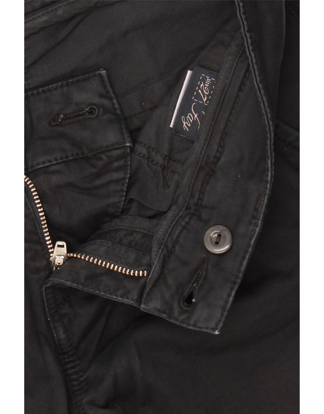 FAY Womens Slim Chino Trousers W27 L31 Navy Blue Vintage Fay and Second-Hand Fay from Messina Hembry 