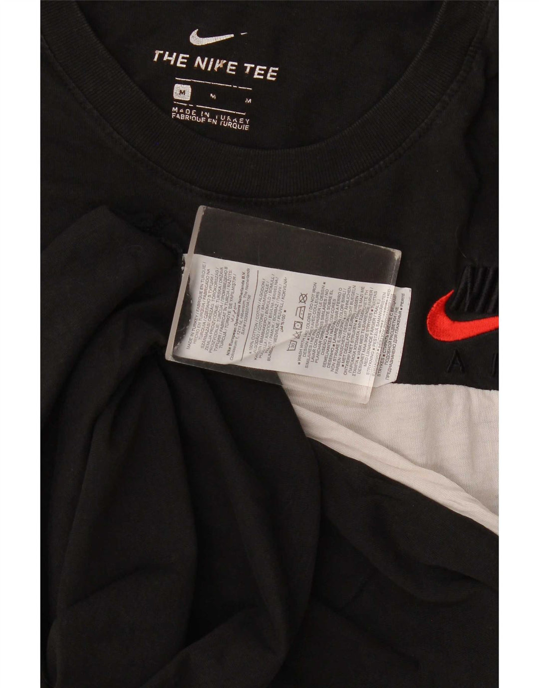 T-shirt grafica da uomo Nike Top in cotone color block medio nero