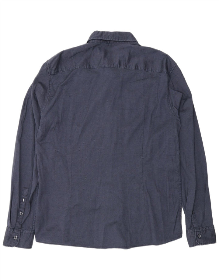 Camicia da uomo Joop Large in cotone blu navy