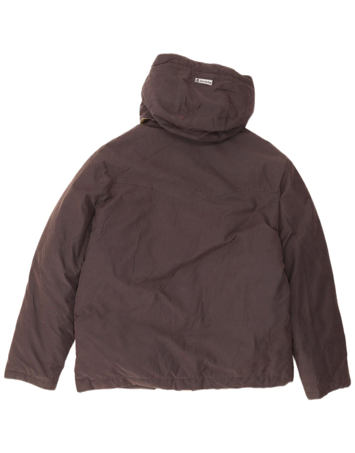 Giacca imbottita con cappuccio da uomo Invicta UK 40 grande cotone nero