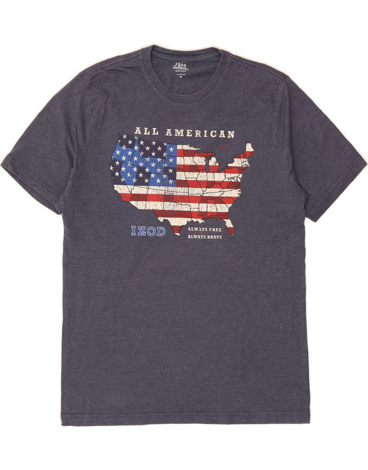 IZOD Mens Relaxed Classics Graphic T-Shirt Top Medium Navy Blue Polyester Vintage Izod and Second-Hand Izod from Messina Hembry 