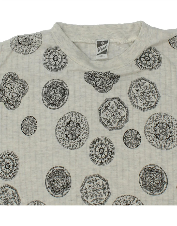 TREND Mens Graphic T-Shirt Top IT 56 XL Grey Cotton Vintage Trend and Second-Hand Trend from Messina Hembry 