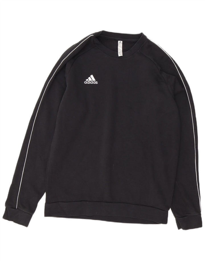 Felpa ADIDAS da uomo maglione grande in cotone nero