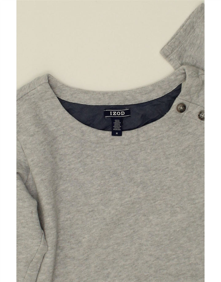 IZOD Womens Sweatshirt Jumper UK 14 Medium Grey Cotton Vintage Izod and Second-Hand Izod from Messina Hembry 