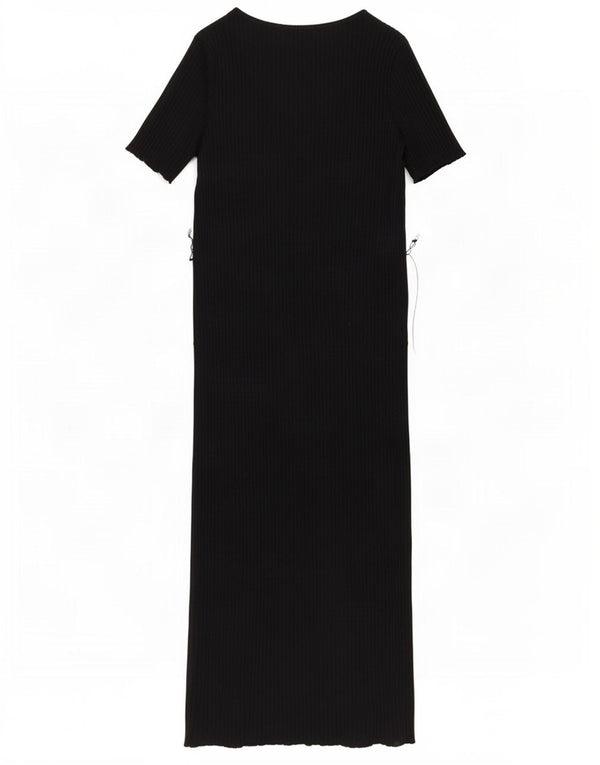 Vestito lungo da donna Zara UK 14 cotone nero medio