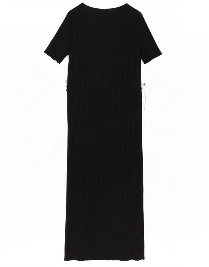 Vestito lungo da donna Zara UK 14 cotone nero medio