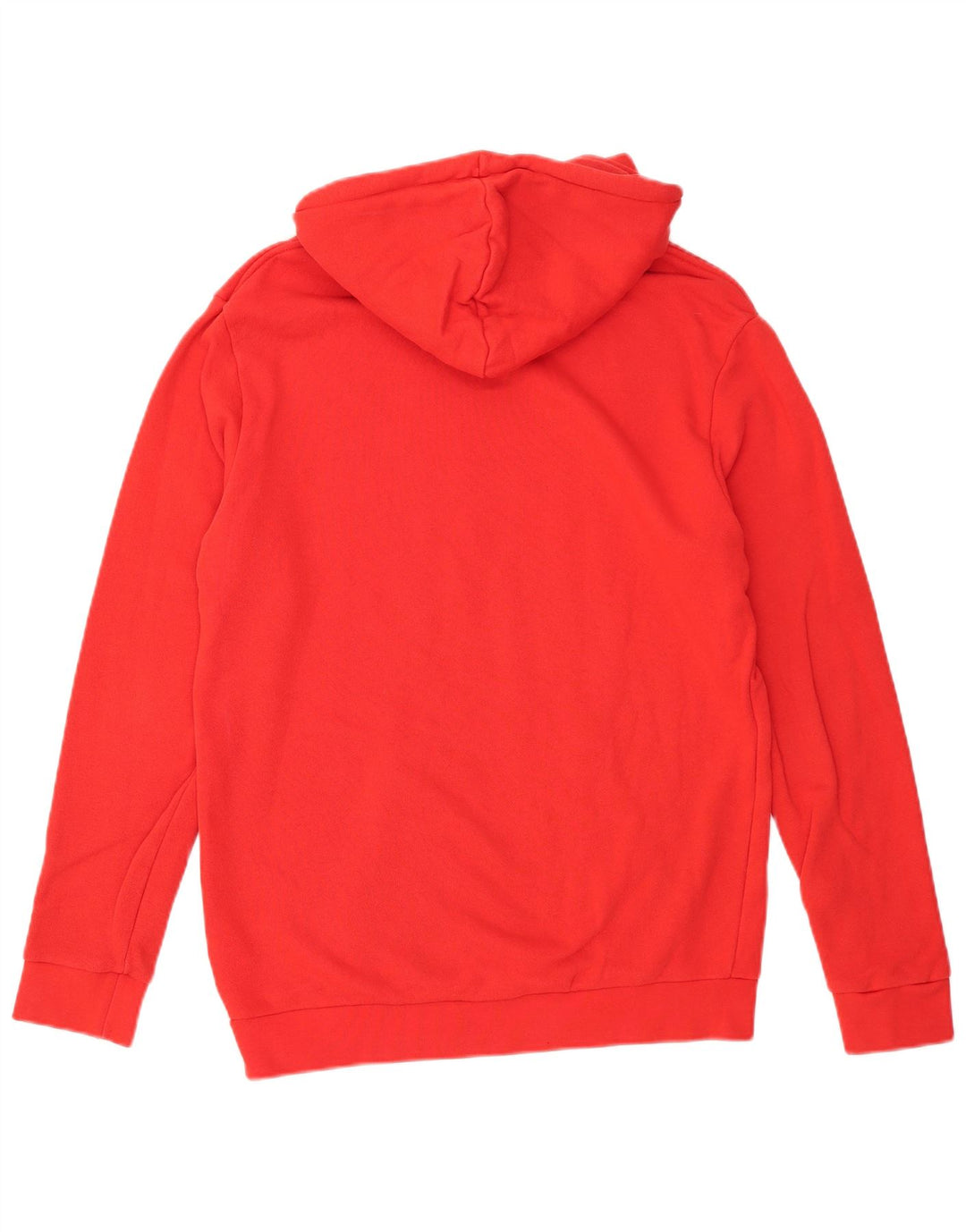 Maglione con cappuccio grafico da uomo Adidas in cotone rosso medio