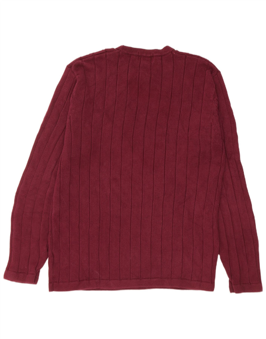 Maglione maglione girocollo alto da uomo Eddie Bauer in cotone bordeaux medio