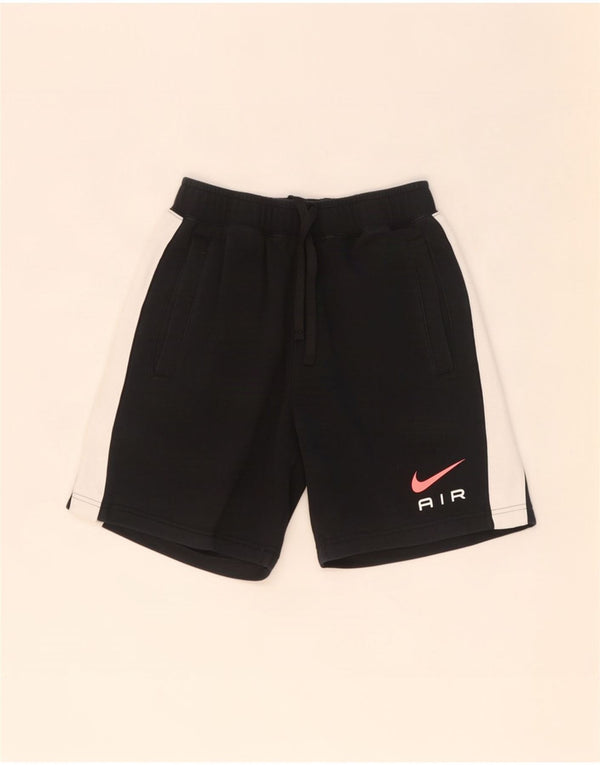 Pantaloncini sportivi grafici Nike da donna UK 4 XS cotone color block nero