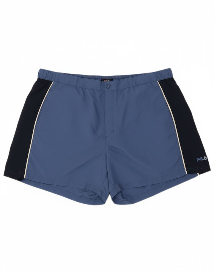 FILA Mens Swimming Shorts 2XL  Blue Colourblock