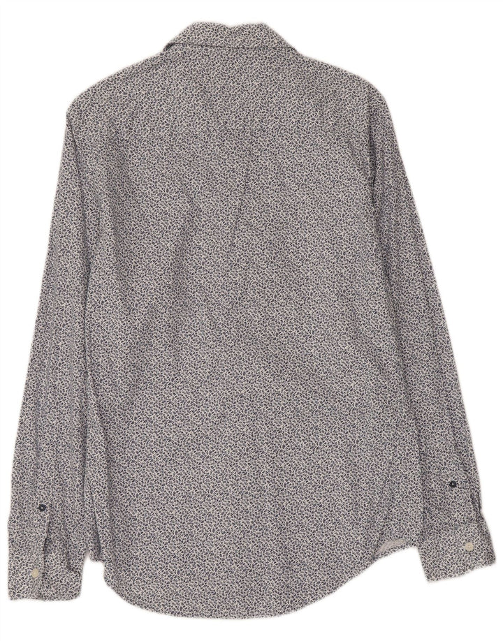 Camicia Zara da uomo slim fit in cotone floreale blu medio