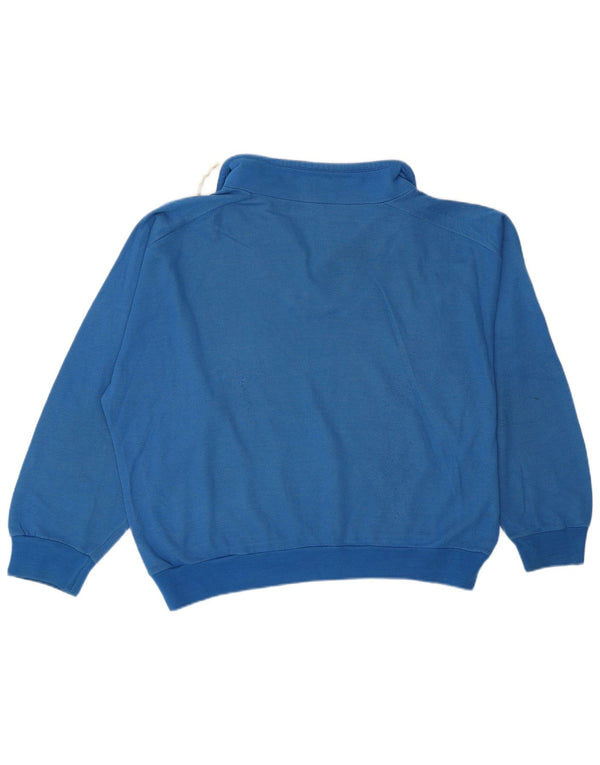 Felpa con grafica oversize da donna vintage UK 14 Blu medio