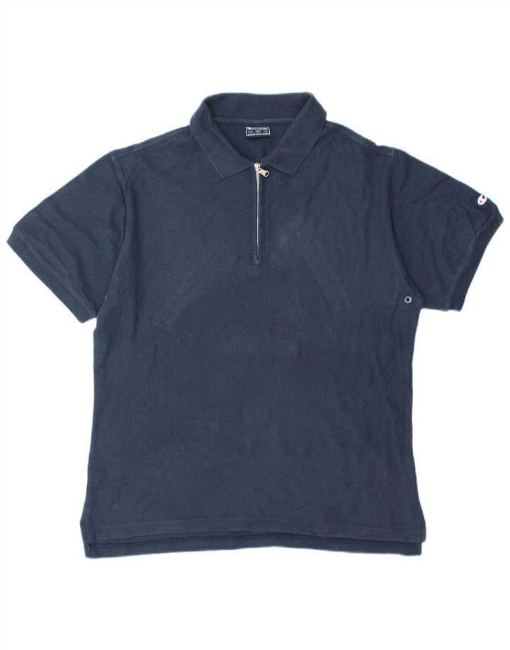 Polo da uomo CHAMPION in cotone blu navy medio