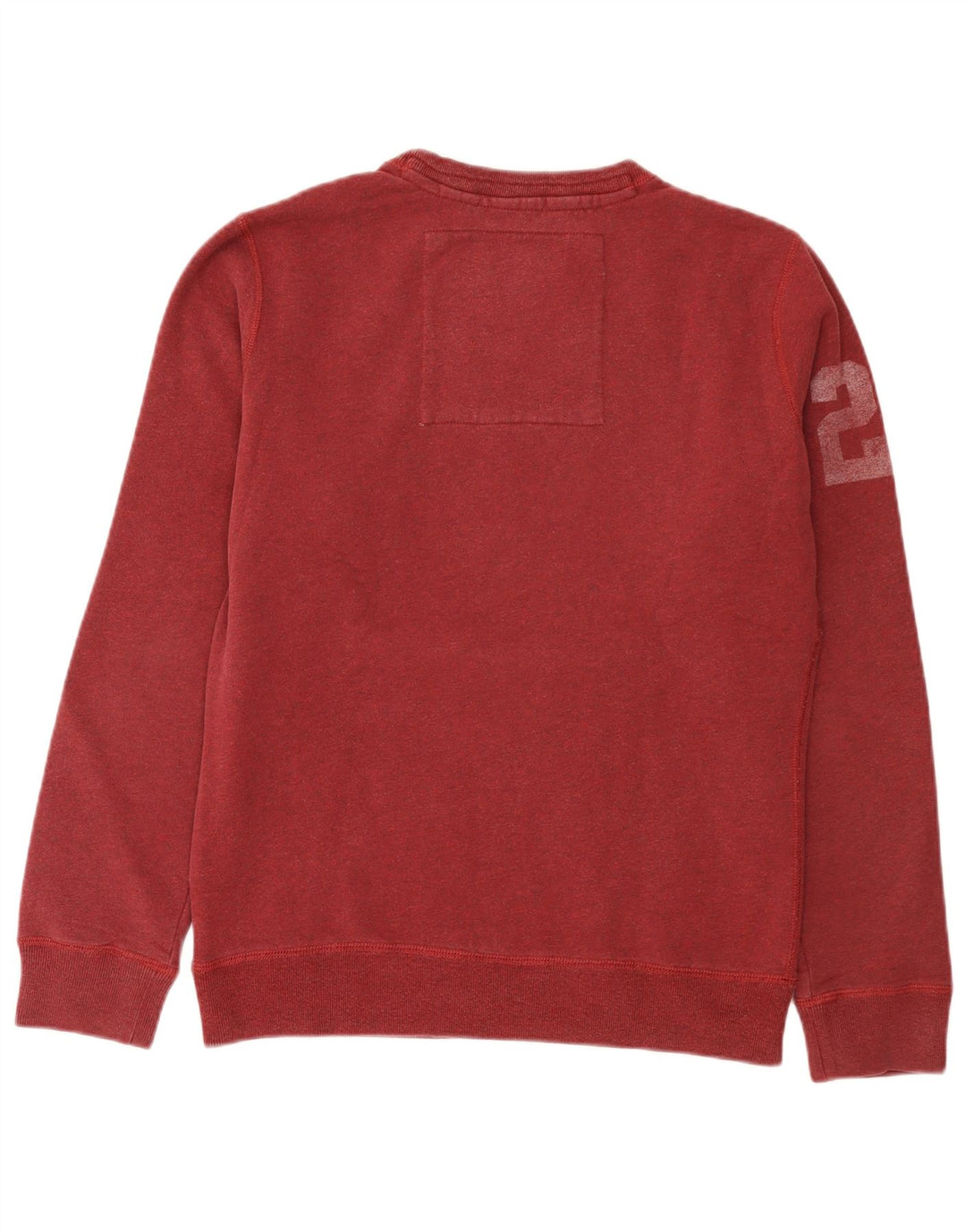 Felpa grafica da uomo Superdry Maglione in cotone bordeaux medio
