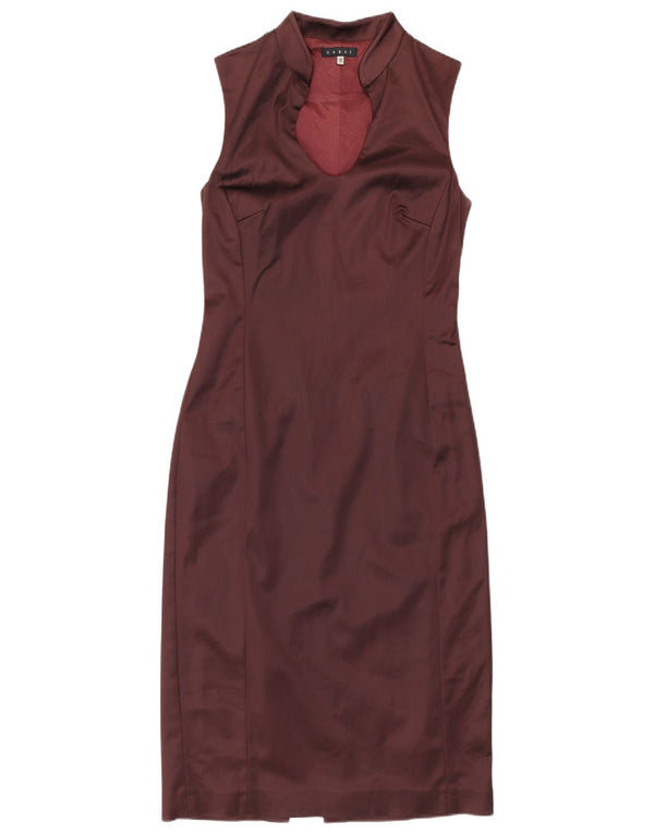 Abito aderente senza maniche da donna Coast UK 12 Acetato bordeaux medio