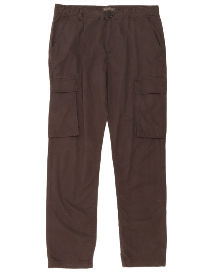 Pantaloni cargo dritti da uomo French Connection W34 L33 in cotone grigio