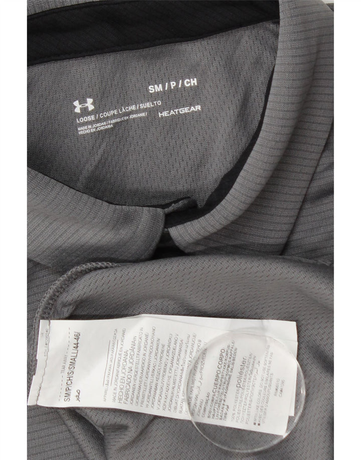 Polo Under Armour da uomo Heat Gear piccola in poliestere grigio