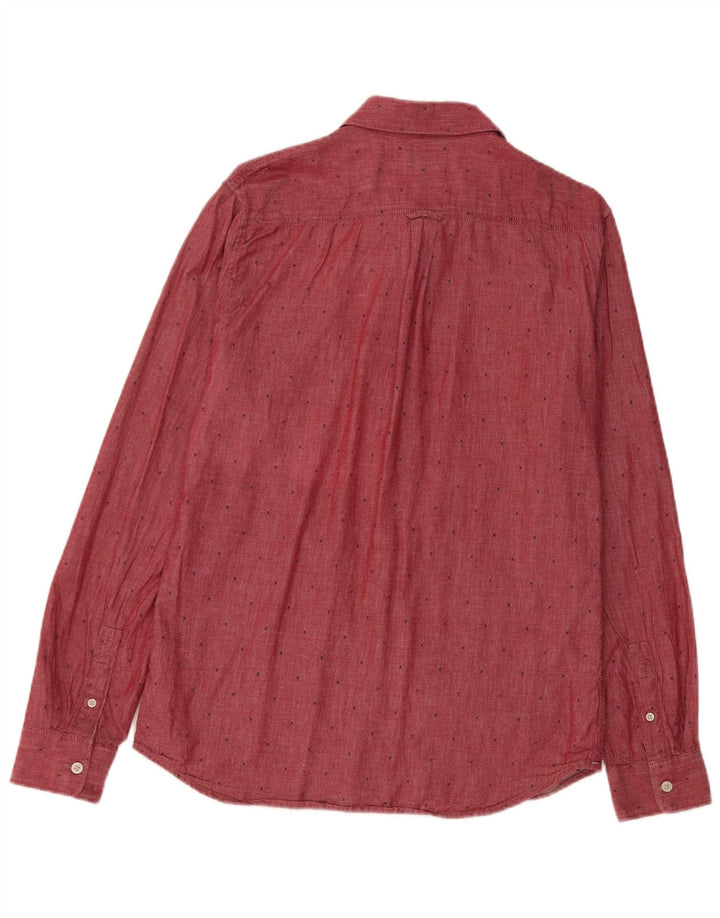 Camicia da uomo Vans in cotone maculato rosso medio