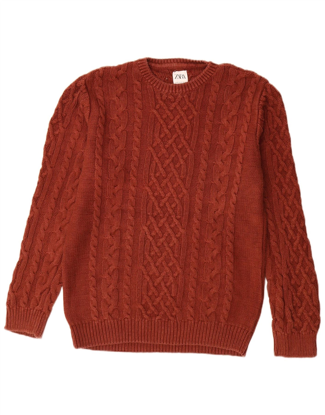 Maglione maglione girocollo da uomo Zara marrone medio
