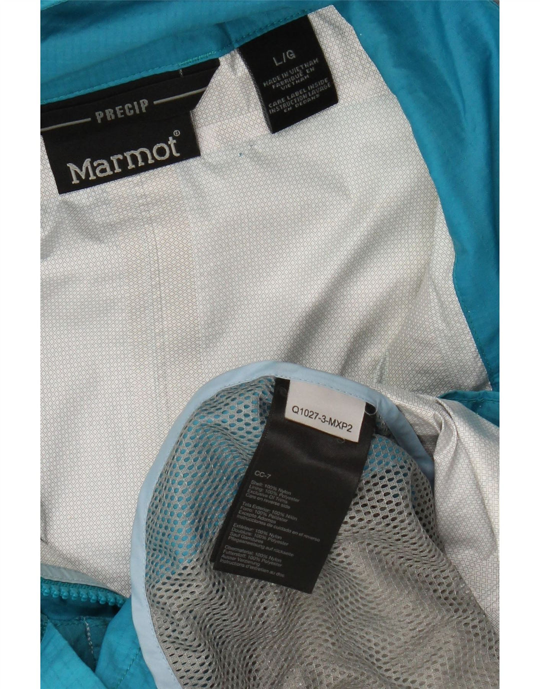 Giacca antipioggia con cappuccio da donna Marmot UK 16 Large Blu Nylon