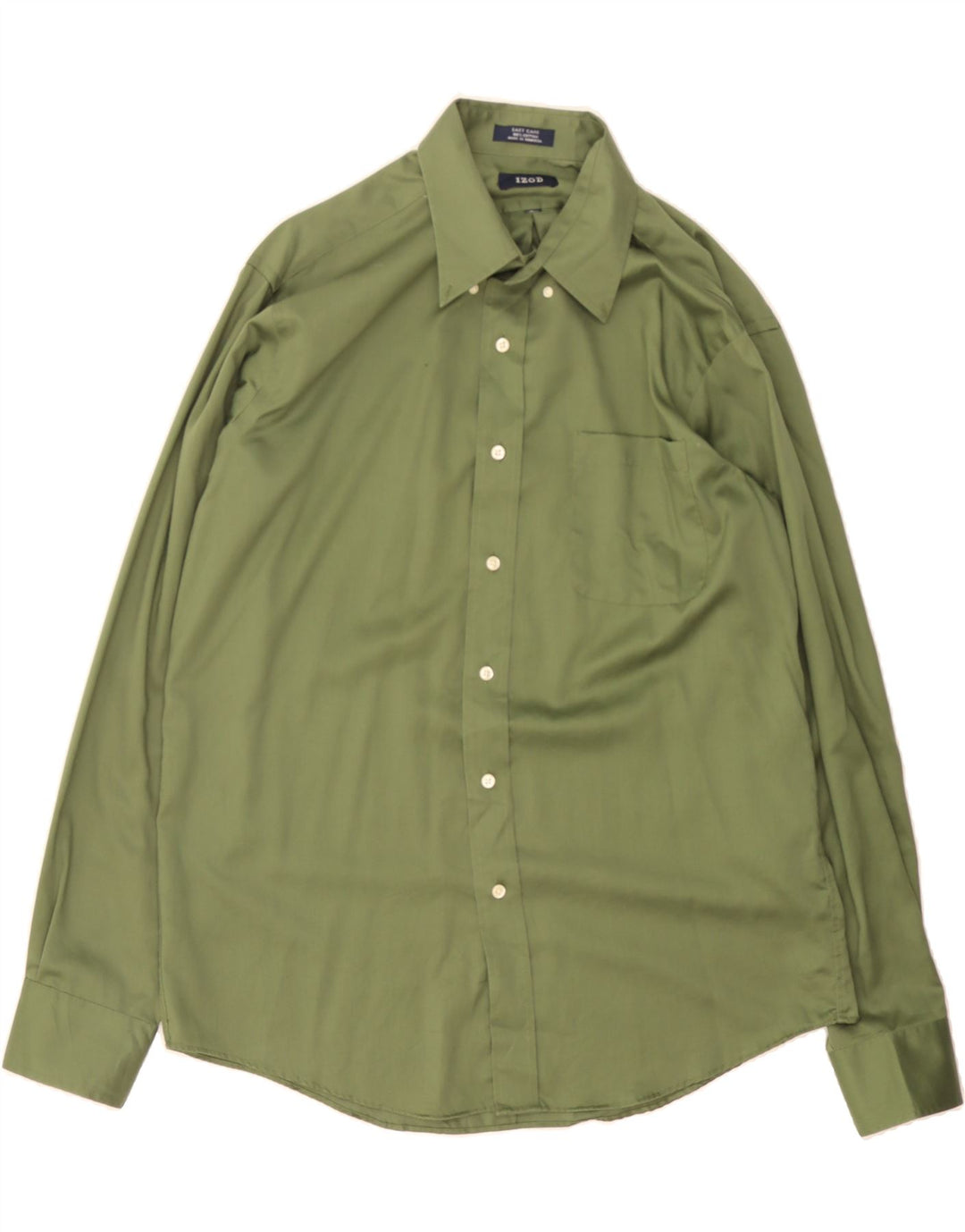 IZOD Mens Easy Care Shirt XL Green Cotton Vintage Izod and Second-Hand Izod from Messina Hembry 